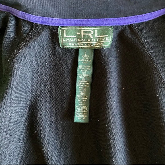 Lauren Ralph Lauren Active Size Large Sporty Lightweight Jacket Full Zip Pockets - Picture 12 of 14